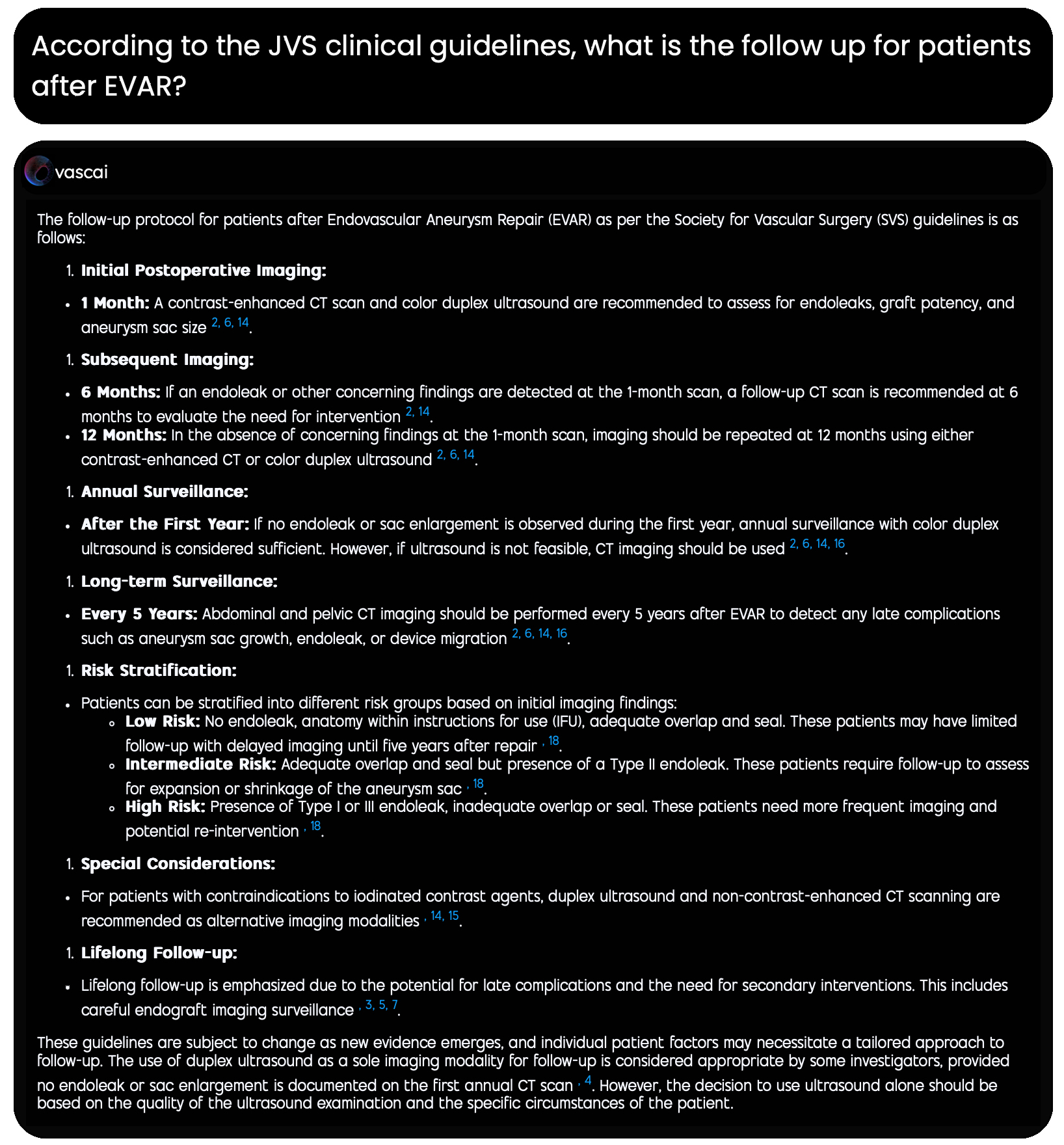 vascai - Clinical Guidelines